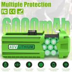 40V 6.0Ah Lithium Battery for Greenworks Tools
