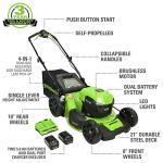 Greenworks 48V Cordless Lawn Mower, Trimmer & Blower Combo