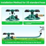 Adjustable 360° Garden Sprinkler for Large Yards