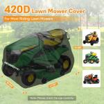 Riding Lawn Mower Cover with Drawstring and Bag