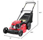144cc Gas Lawn Mower with 6 Cutting Heights