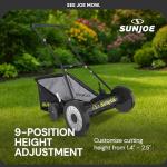 Sun Joe MJ501M 18-Inch Manual Mower with Catcher
