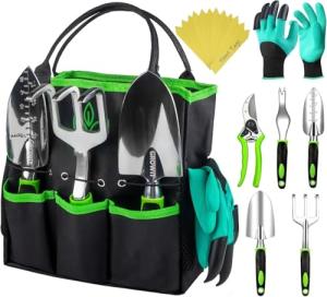 Durable Gardening Tool Set with Rubber Grip