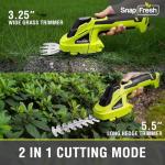 SnapFresh Cordless 7.2V Hedge Trimmer with Charger