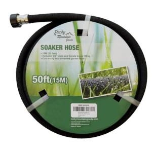 Heavy Duty Soaker Hose - 50ft Rubber Garden Hose