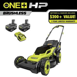 RYOBI 18V Brushless Cordless 16" Lawn Mower Kit