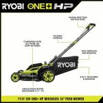 RYOBI 18V Brushless Cordless 16" Lawn Mower Kit