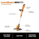 LawnMaster 24V 13-inch Mower and 10-inch Trimmer Combo