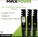 MaxPower Commercial 3 Blade Mulching Set 54