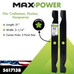 MaxPower 2-Blade Set for 42" Poulan/Husqvarna/Craftsman