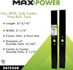 Maxpower 561556B 42" Blade Set for Mowers