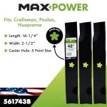 MaxPower 48" Blade Set for Poulan & Husqvarna