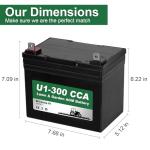 Weize 12V AGM Battery for Lawn Mowers and Tractors