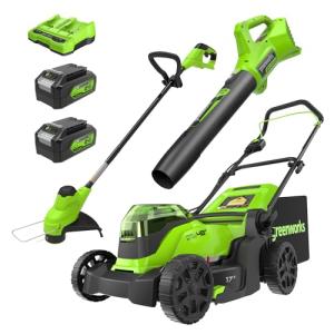 Greenworks 48V 17" Brushless Mower and Trimmer Set