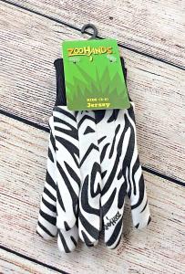 Zoohands Kids Zebra Print Gardening Gloves