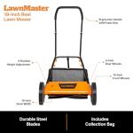 LawnMaster 18-Inch 5-Blade Push Reel Mower