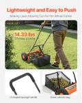 14-Inch VEVOR Push Reel Lawn Mower with Grass Catcher