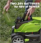 Greenworks 24V 17” Cordless Push Lawn Mower