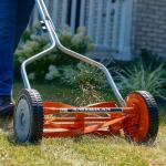 14-Inch Red 4-Blade Push Reel Mower