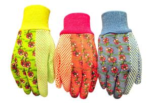 G&F Soft Jersey Gardening Gloves - 3 Pack