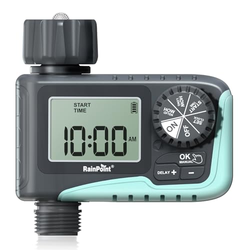 RAINPOINT Automatic Garden Irrigation Timer with LCD