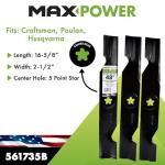 MaxPower 3-Blade Set for 48" Mowers