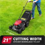 21-Inch Gas Push Lawn Mower with 4-Stroke Engine