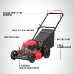 18" Gas Push Lawn Mower with 4-Stroke Engine