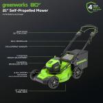 Greenworks 80V 21" Self-Propelled Mower Bundle