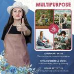 Washable Dark Blue Floral Gardening Gloves - 6 Pairs