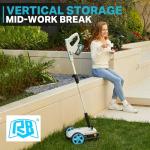 9" Mini Cordless Lawn Mower for Small Spaces