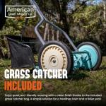 14-Inch Push Reel Lawn Mower with Grass Catcher