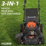 22" 201cc 6-Speed Gas Walk Behind Mower