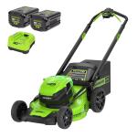 Greenworks 80V Self-Propelled 21" Mower with Batteries