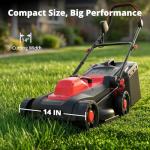 AMERISUN 14-Inch Electric Lawn Mower with Mulch Bag