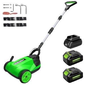 V-MODEST Cordless Electric Lawn Mower with Batteries