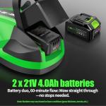 V-MODEST Cordless Electric Lawn Mower with Batteries