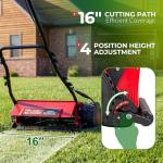 Walensee 16" Battery-Powered Reel Lawn Mower