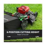 AMERISUN AV8621S1 Lawn Mower, Black and Red