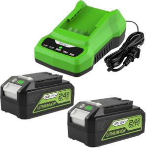6.5Ah Greenworks 24V Battery and Charger Bundle