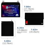 12 Volt 320 CCA Rechargeable AGM Battery