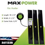 MAXPOWER Mower Blade 561133B - Durable Black Blade