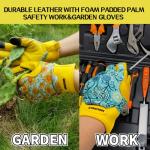 Touchscreen Gardening Gloves for Women - Daisy Design