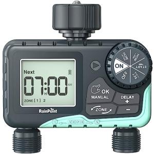RAINPOINT 2-Zone Water Timer for Garden Hose