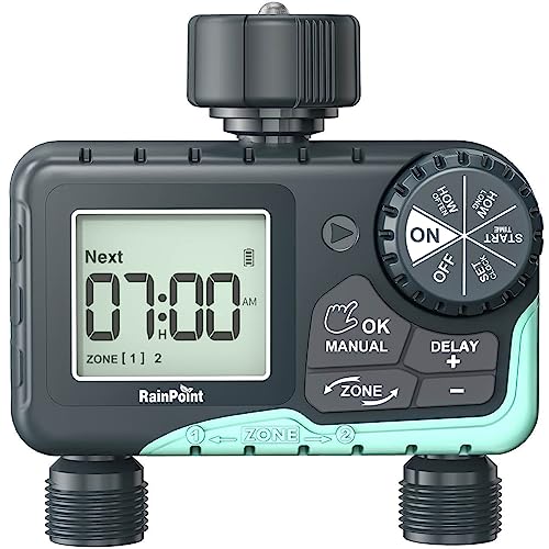 RAINPOINT 2-Zone Water Timer for Garden Hose