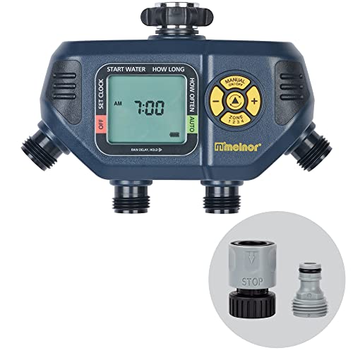 Melnor 4-Zone Digital Timer in Black/Yellow