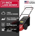 PowerSmart 21-Inch Self-Propelled Gas Lawn Mower
