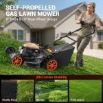 Self-Propelled Gas Lawn Mower with 170cc Engine