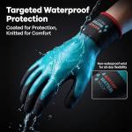 KAYGO Waterproof Rubber Coated Work Gloves, XL