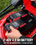 PowerSmart 40V Cordless Lawn Mower with Batteries